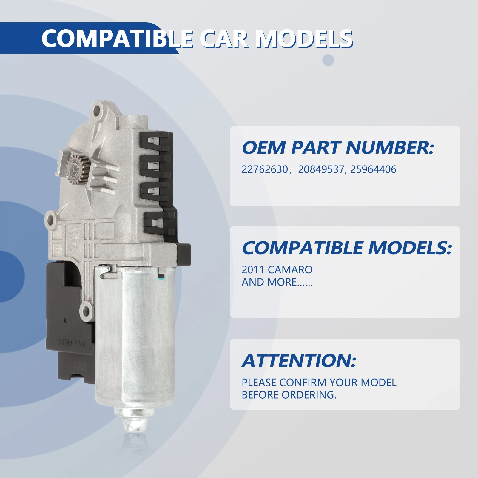 Фото Мотор люка с модулем управления 22762630 для Cadillac SRX 2010-2016, Chevrolet Camaro 2010-2024 №1