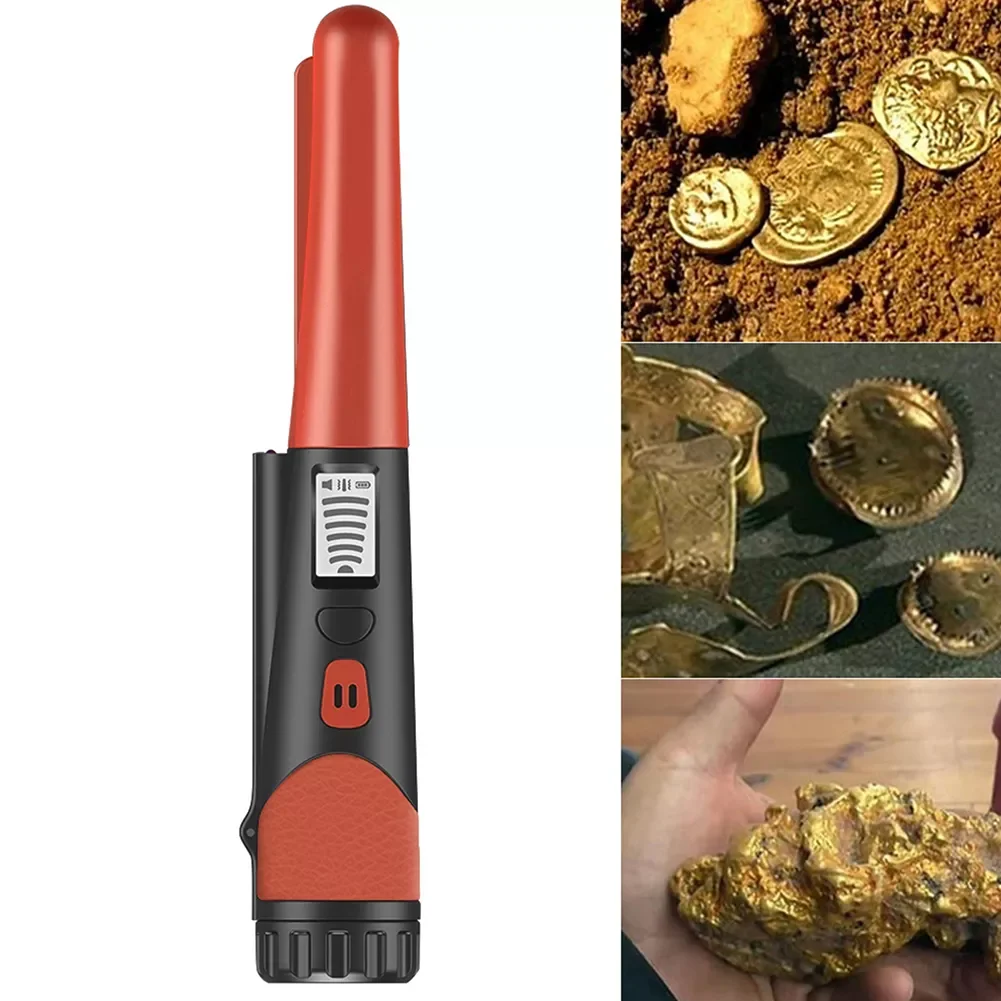 

Handheld Pinpointer Metal Detector Pinpoint Metal Finder Waterproof Hand Held Gold Detector Treasure Hunter Orange