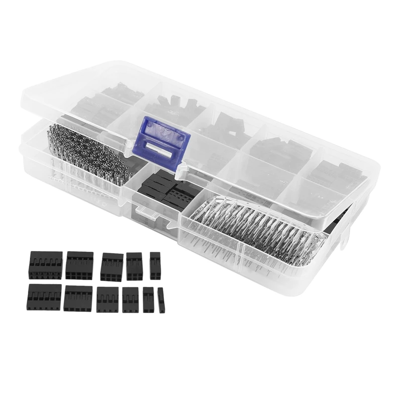 

620Pcs 2.54Mm Pitch JST SM 1 2 3 4 5 6 Pin Housing Connector Dupont Male Female Crimp Pins Adaptor Assortment Kit