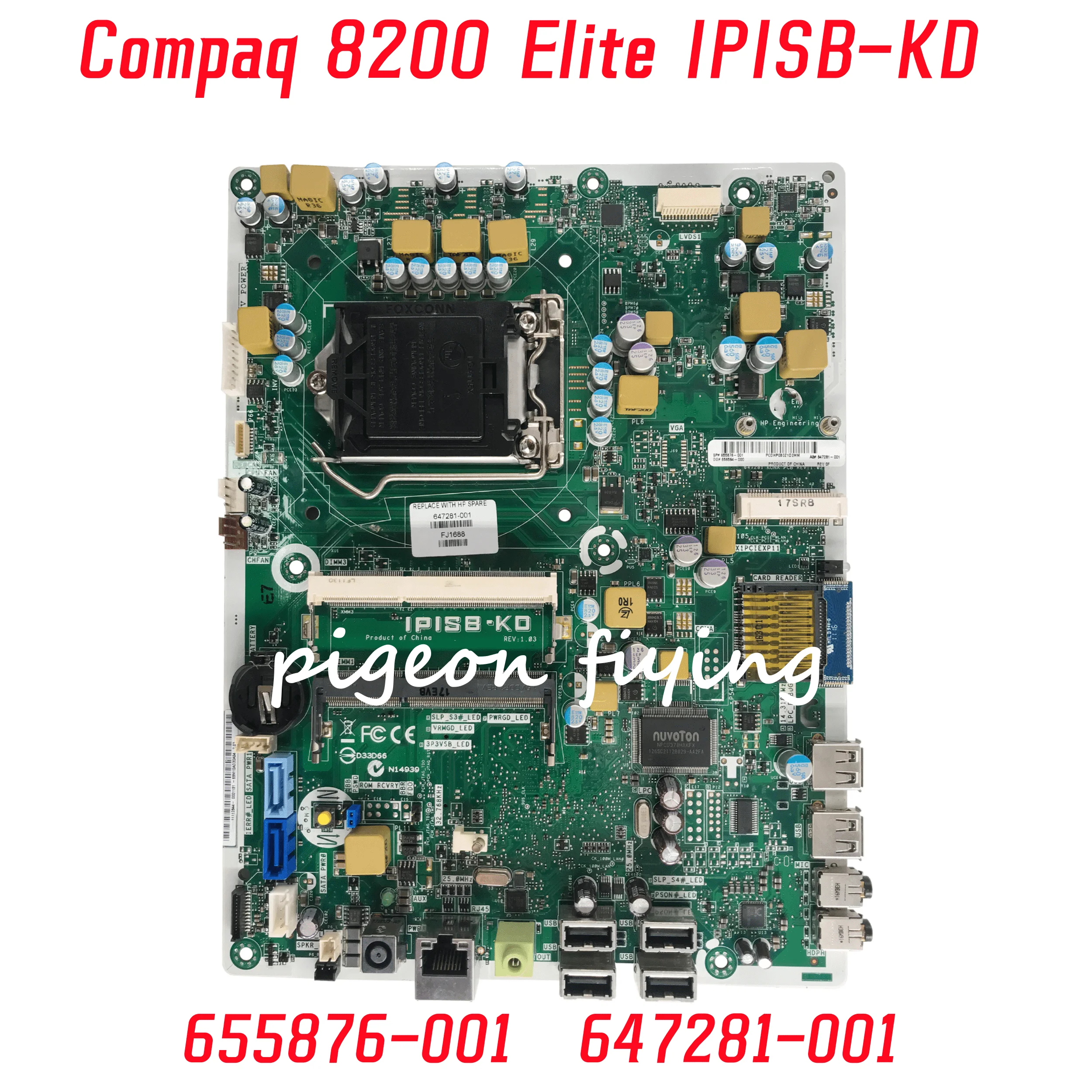 

For HP Compaq 8200 Elite IPISB-KD Laptop Motherboard 655876-001 647281-001 100% Fully Test