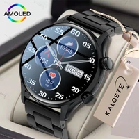 new nfc smart watch men women amoled 390390 hd screen always display the time bluetooth call ip68 smartwatch for android ios