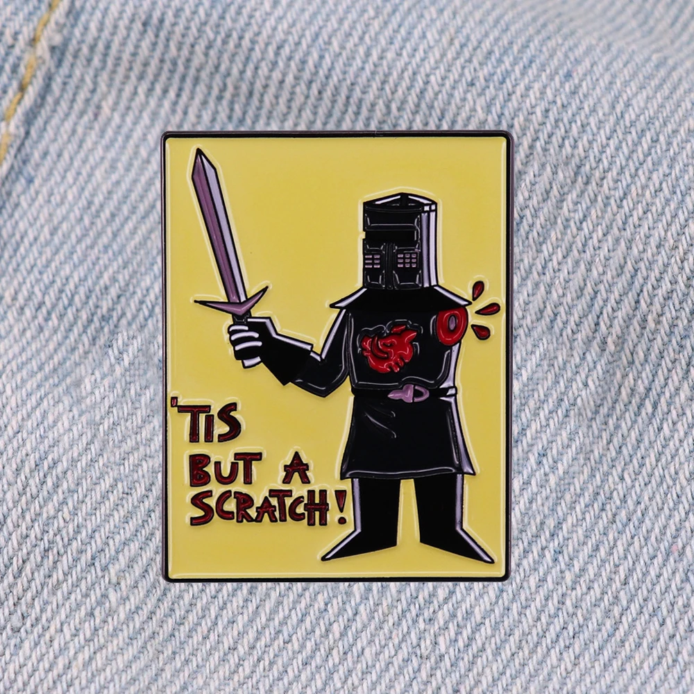 

black Warrior Funny Badges on Backpack Enamel Pin Brooches for Women Lapel Pins Brooch Movie Jewelry Fashion Accessories