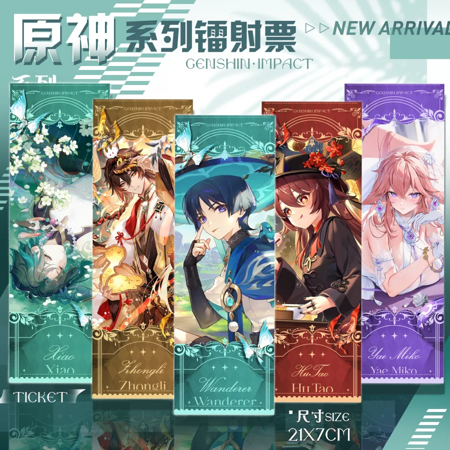 

Genshin Impact Cosplay Bookmark Gliter Double Sided Alhaitham Baizhu Dehya Wanderer Nahida Hutao Kazuha Collection Props