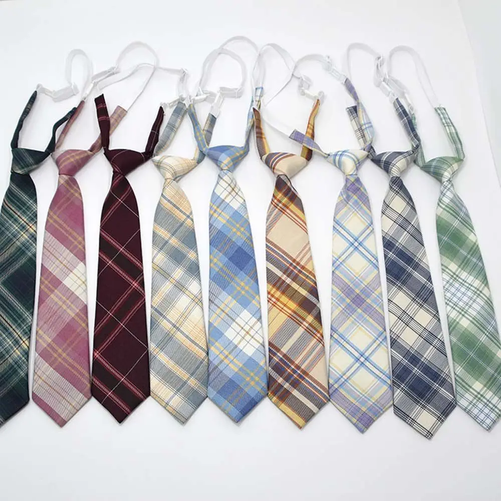 

Vintage JK Plaid Tie Shirt Necktie Women College Style Uniform Detachable Collars Removable Ties Sailor Suit Apparel Accessories