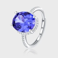 s925 sterling silver dove egg sapphire ladies ring flash diamond personality temperament fashion ring womens wedding jewelry