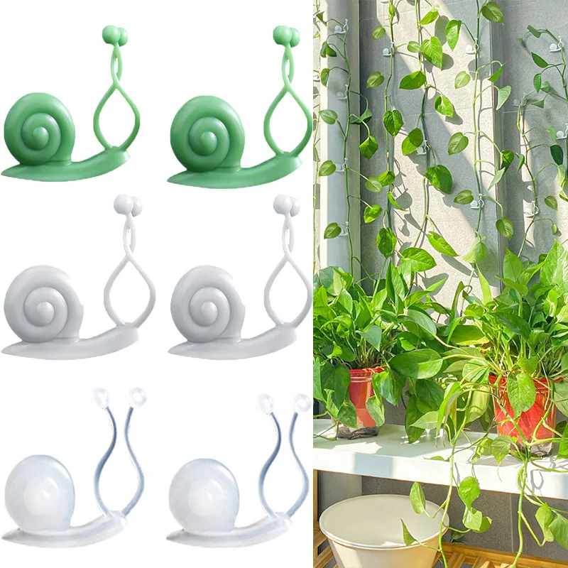 

10pc Plant Climbing Snail Shape Plant Clips Wall Fastener Tied Vine Buckle Hook Garden Plant Wall Climbing Vine Clips Fixed Hook