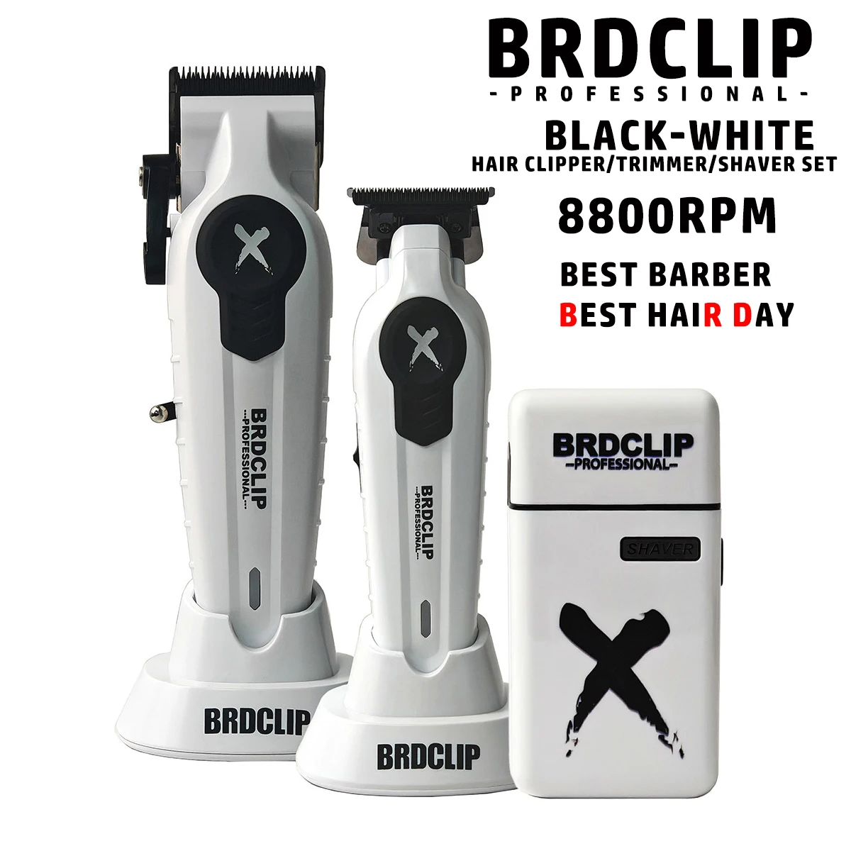 BRDCLIP FA1C FA1T FK701 Белая профессиональная машинка для стрижки волос 8800 об/мин триммер