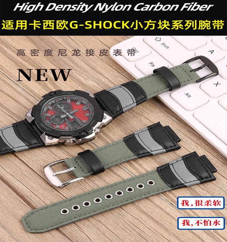 

Men's Nylon watch strap is suitable for CASIO gm-5600 gm-s5600 gw-b5600 dw5600 canvas leather watch chain accessories