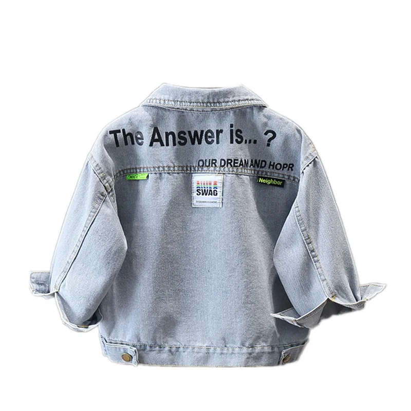 

Джинсовая куртка для мальчиков 2-9 лет, на весну/осень