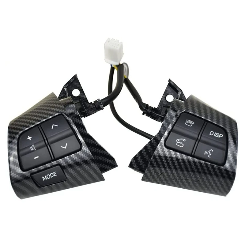 

84250-02230 Car Steering Wheel Audio Control Button Replacement For Toyota Corolla 2010-2013 Accessories,Carbon Fiber