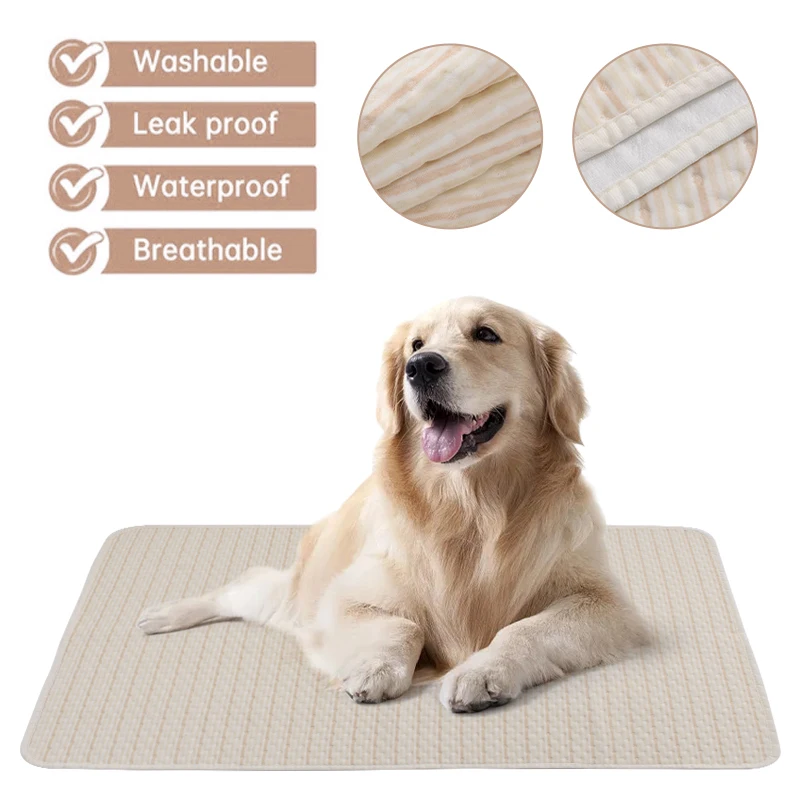 

Washable Dog Pet Diaper Absorbent Non Slip Diaper Mat Cotton Pet Diaper Mat Puppy Training Pad Four Seasons Pet Mat Urine