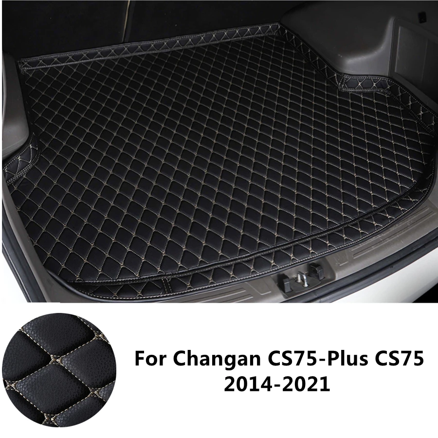 

SJ 6 Colors Waterproof Car Rear Trunk Mat Boot Linner High Side AUTO Tail Pad Fit For ChangAn CS75-Plus CS75 (2014-2021 YEAR)