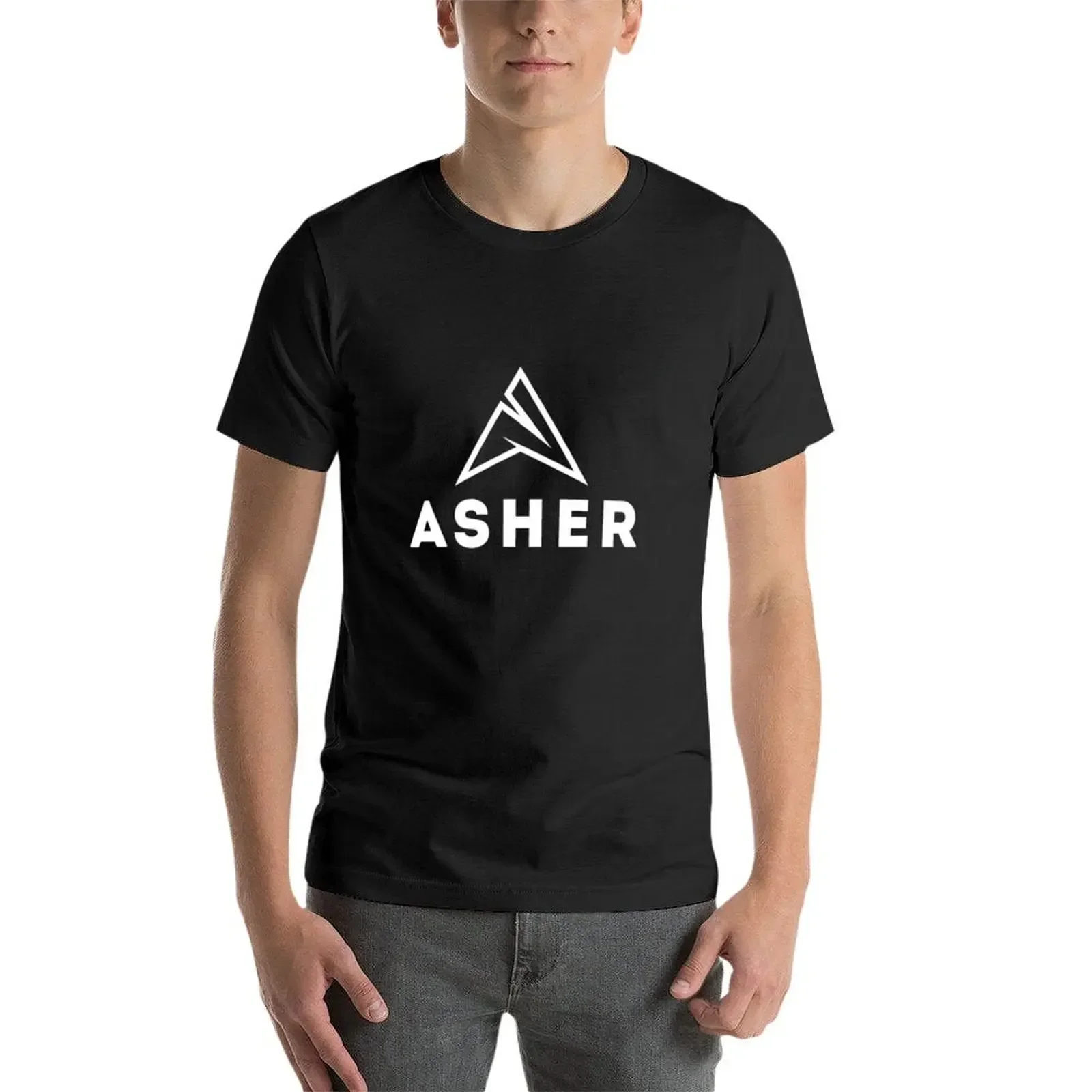 Asher &amp x27s Логотип Фан Мерч классические футболки топы мешковатые рубашки