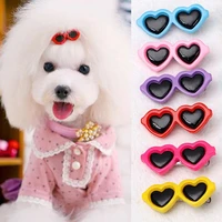 grooming accessories dog cat heart shape puppy bows hair barrette hair clips sunglasses hairpins
