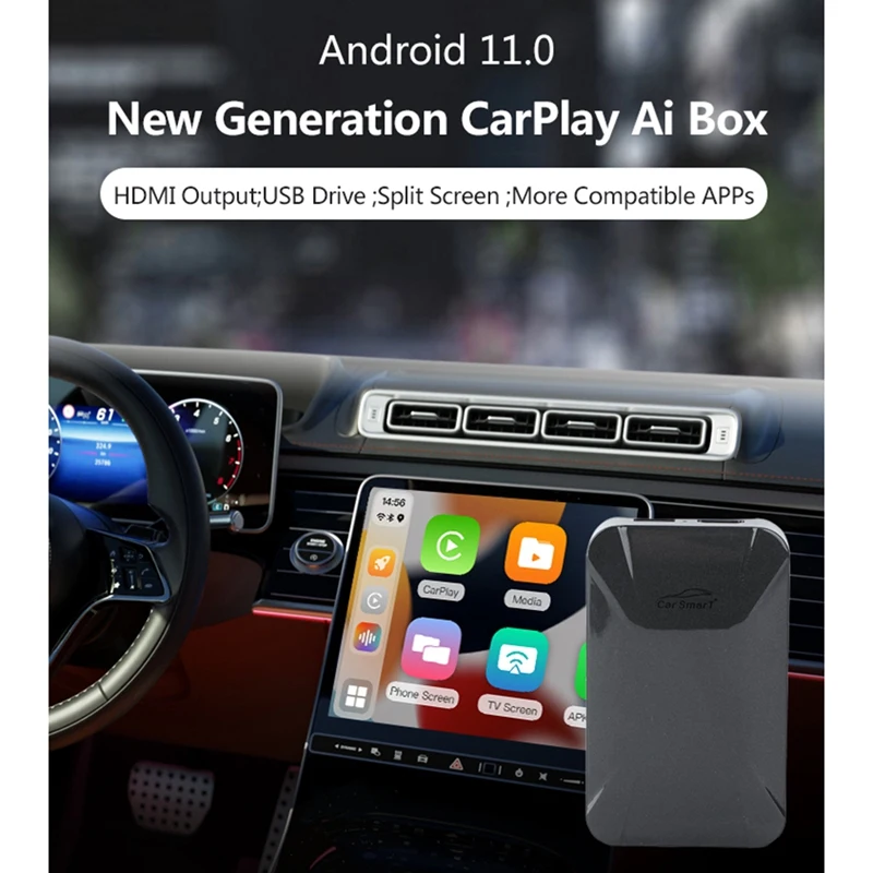 

Carplay Ai Box Android 11 Wireless Applepie 4+64G Android Auto Car Multimedia Plug Play For Benz - Nissan