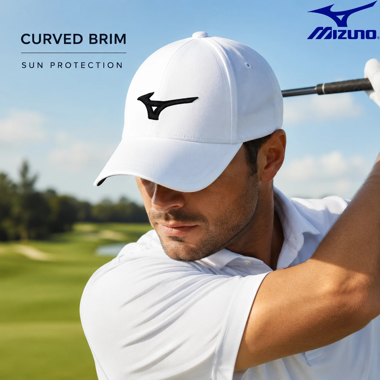 Фото Мужская летняя дышащая кепка для гольфа Mizuno, профессиональная легкая спортивная бейсболка, повседневная кепка для гольфа №5