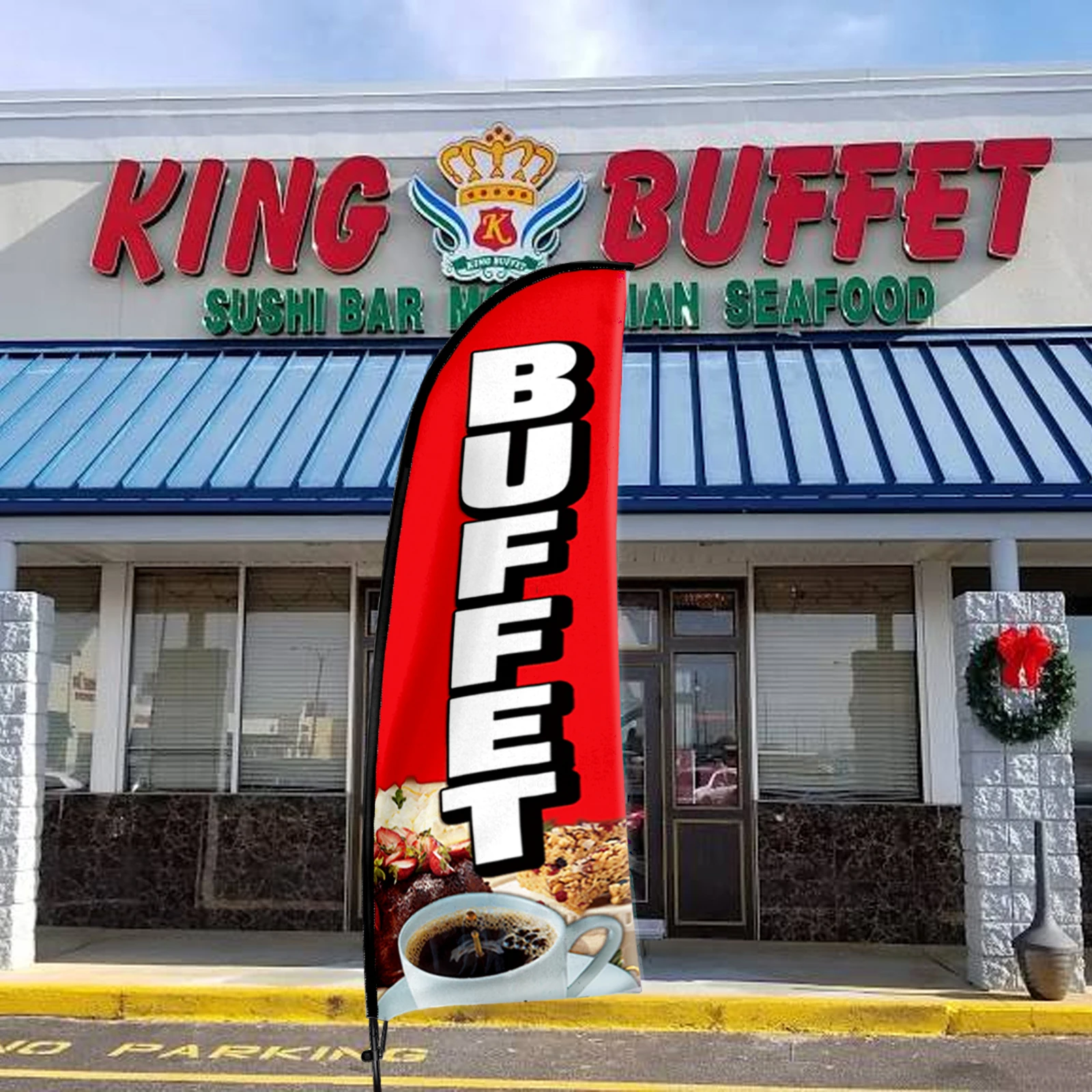 FSFLAG 1 шт. 210 см пляжный флаг для буфета с флагштоком рекламная акция наружный