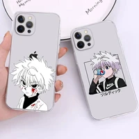 cute hunter x hunter transparent phone case for iphone 13 12 11 pro xr x xs max 7 8 6s plus hxh anime soft silicone cover fundas