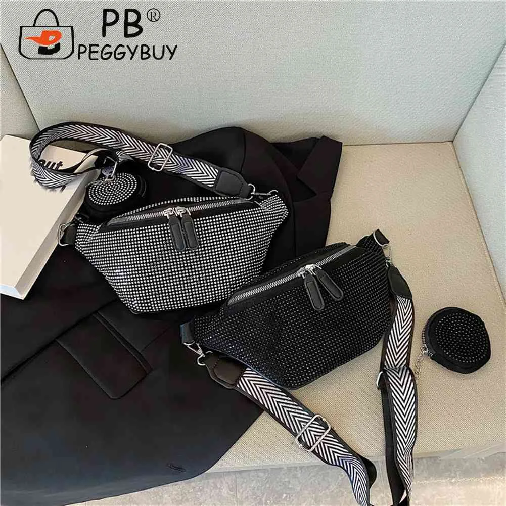 

Модная набедренная сумка 2 в 1, женская сумка через плечо из искусственной кожи, сумка через плечо, кошелек на молнии для путешествий и заняти...