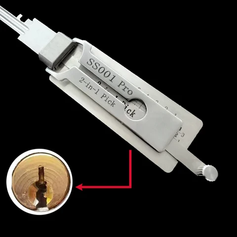 Слесарные замки ishi 2 в 1 lishi SS001 KW1 KW5 SC1 SC4, инструмент для блокировки, сердечник гражданского замка