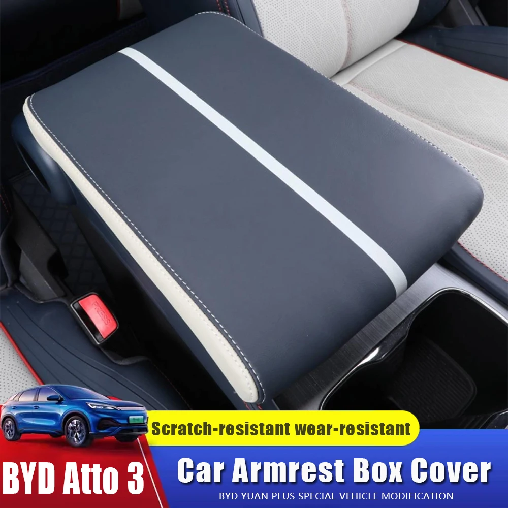 

Car Center Console Armrest Box Cover for BYD Atto 3 Yuan Plus 2022 2023 Microfiber Leather Auto Protection Pad act 3 Interior
