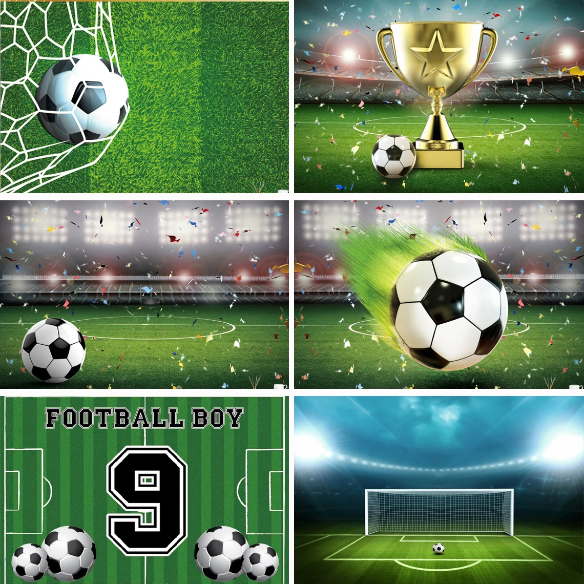 Football Party Background Interior Stadium World Cup Field Atletico Madrid Boy Brithday Phote Studio Props Photography Backdrops