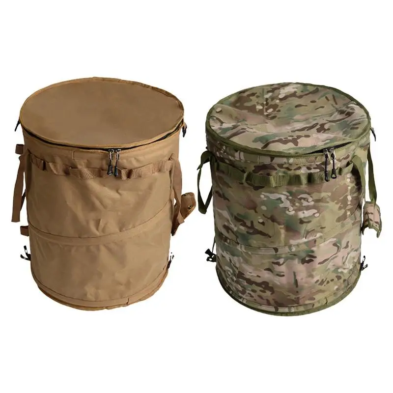 

Collapsible Garbage Bag Holder Collapsible Trash Can For Garbage With Zippered Lid Foldable Garbage Can Camping For Gardening
