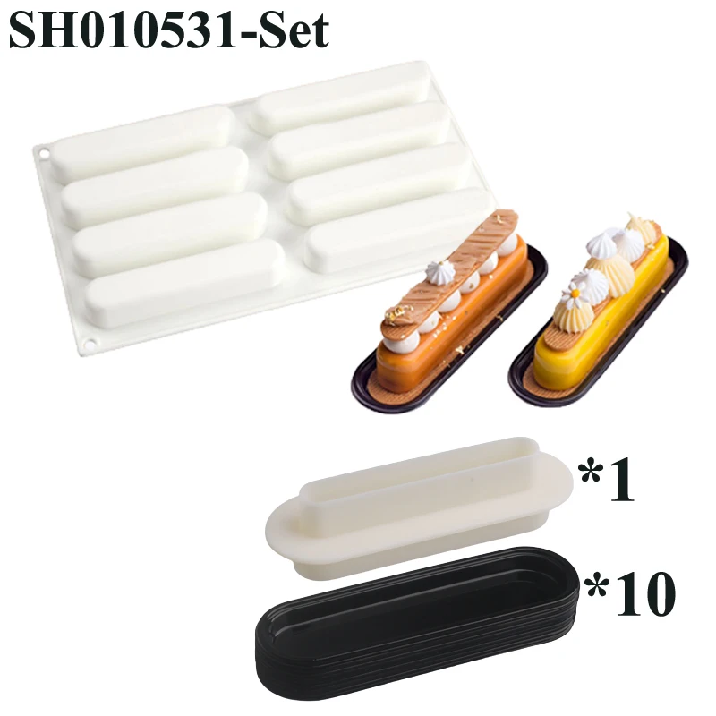 

8 или 10 ячеек длинная полоска мышь плесень силиконовый торт форма пластиковая режущая форма черный пирог лоток кухонная выпечка