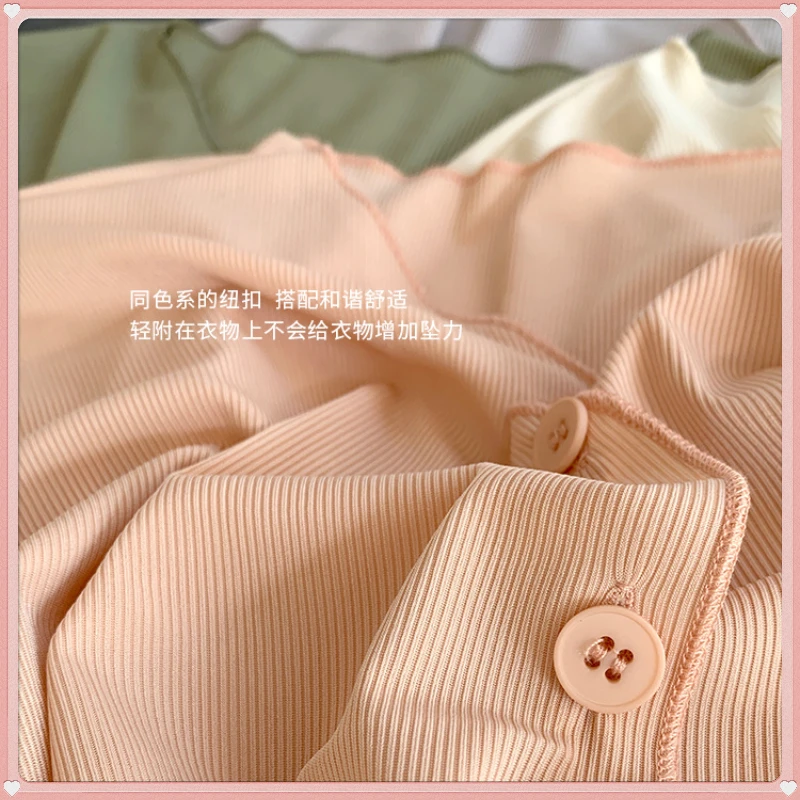Summer Pajamas Thin Korean Version of Ins Style Polyester Fiber V-neck Simple Loungewear Women Cardigan Trousers Sleepwear Suit