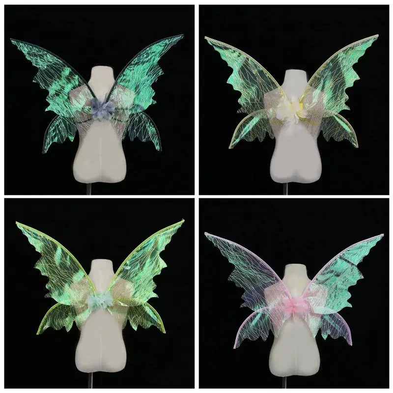

X7YA Glitters Fairy Wings Insect Theme Role Play Costumes Princess Performance Wings