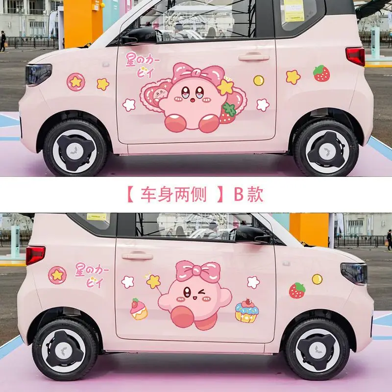 

Sanrioed аниме Kirby автомобильные наклейки спортивный разум наклейка капот тело графическая Наклейка Автомобильные аксессуары водонепроницаемая пленка на корпус автомобиля