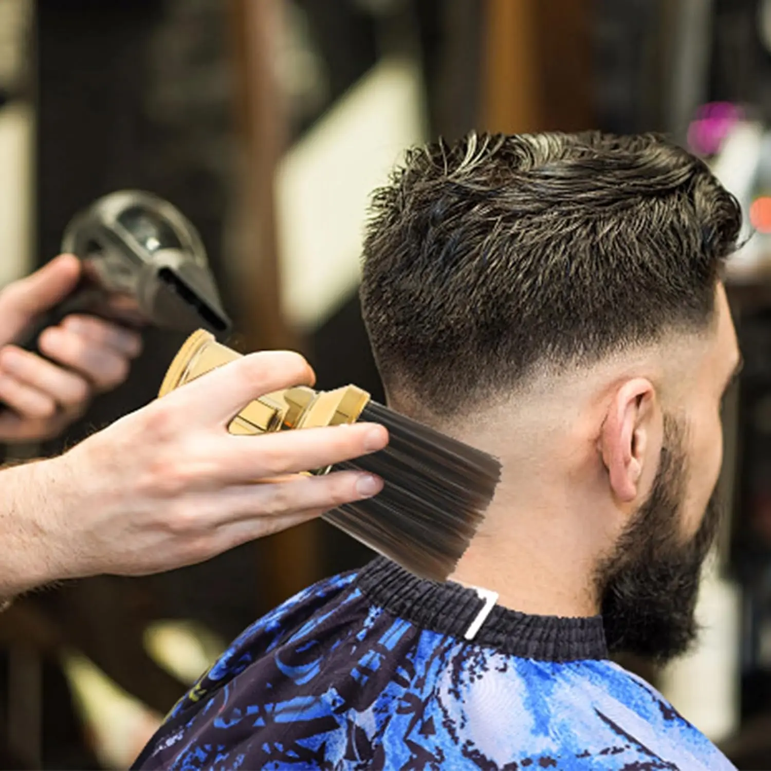 Набор инструментов для укладки волос в салоне 5 шт. золотой парикмахерский набор