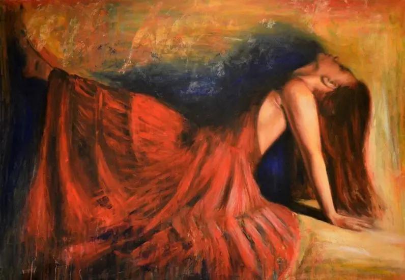 

100% оригинальное красное платье эсча ван ден богерд «Mistero» ручной работы, красивая девушка