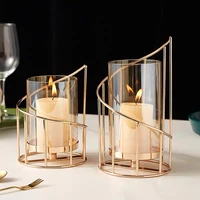candle stick holder luxury wedding centerpiece table decoration gold home accessories for living room decor glass candelabra