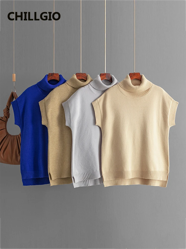 Женский трикотажный топ без рукавов с разрезом