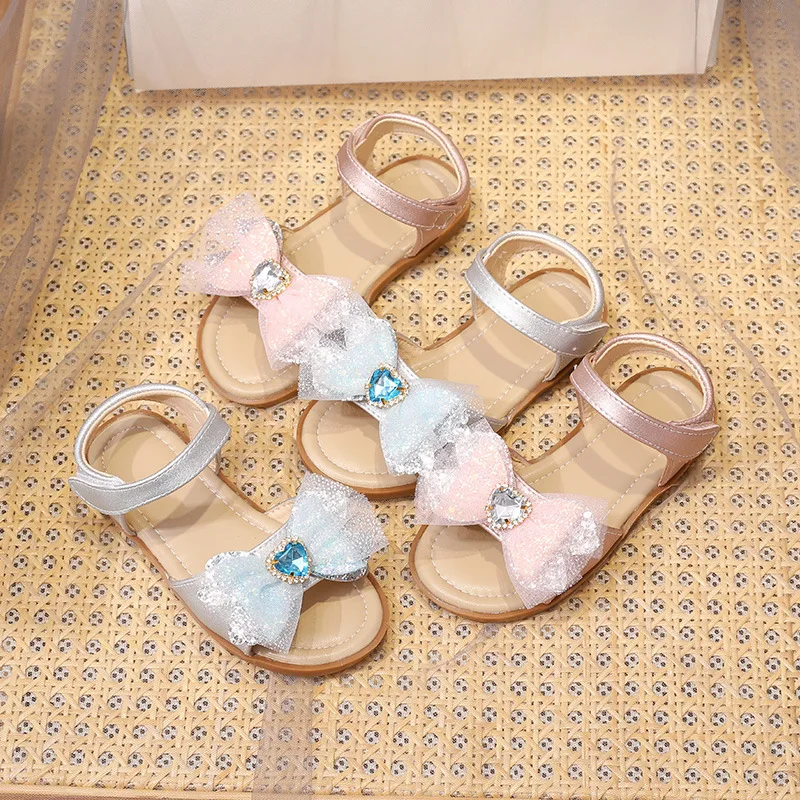 sandals for girls Princess Sandals 2023 Summer New Baby Soft-soled Crystal Shoes for Children's Non-slip sandles  Fashion Sandal