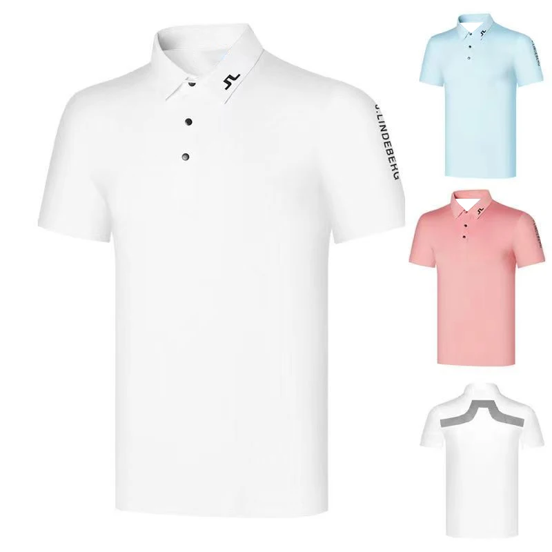 

High Quality Men's Quick Dry Golf Clothes Men Outdoor Breathable Short Sleeve Sports Slim Fashion Casual Tops Polo