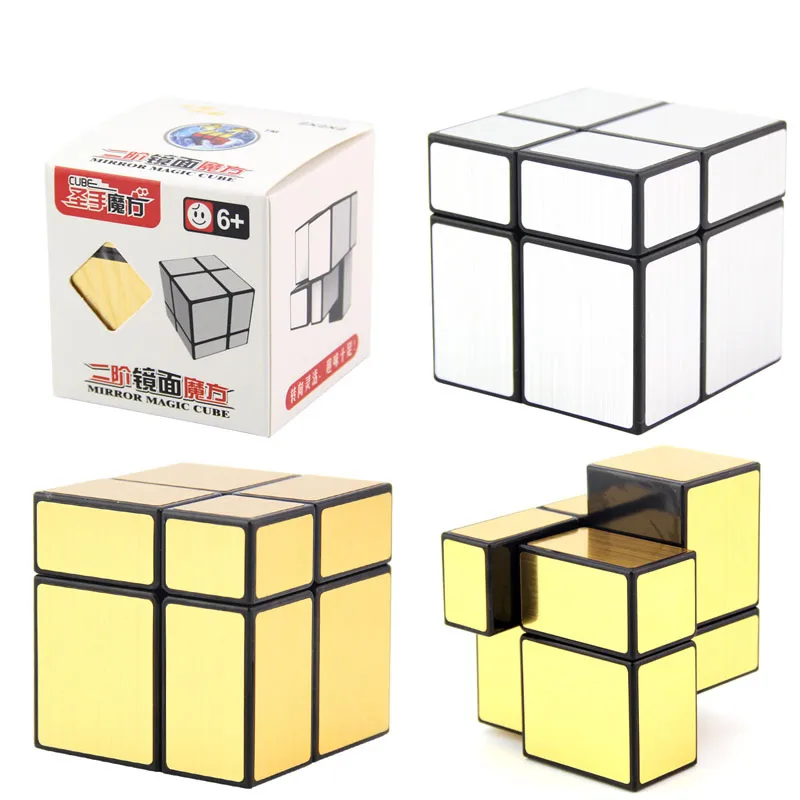 Зеркало SengSo 2x2x2 Magic Cube 2x2 Shengshou Professional Neo Speed Twisty Puzzle Логические антистрессовые