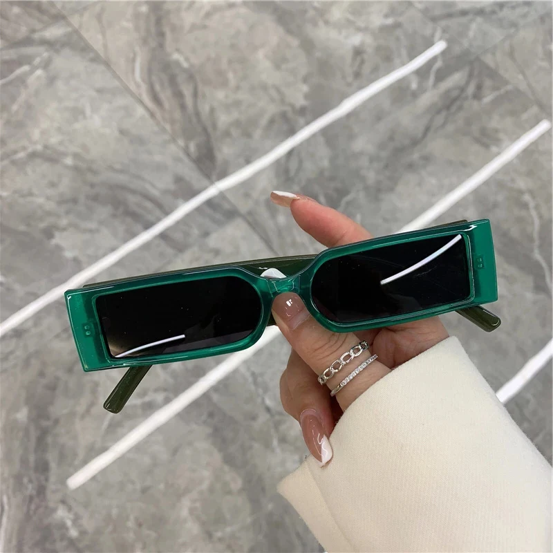 

Солнечные очки в прямоугольной оправе UV400 для мужчин и женщин, Модные Винтажные дизайнерские аксессуары в стиле хип-хоп, с защитой от ультра...