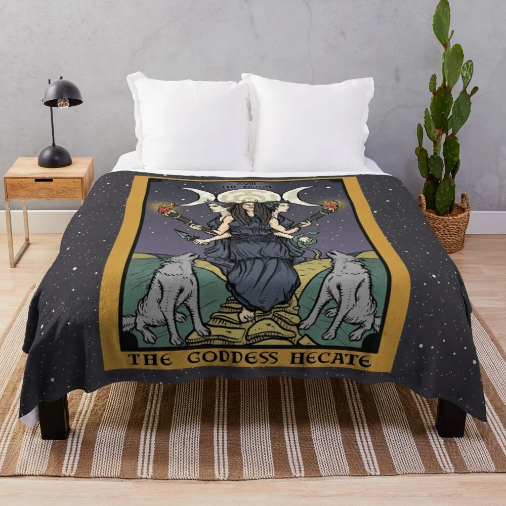 

Hecate Тройная Лунная богиня из ведьмастера и ведьмы Magick Hekate колесо Таро карта плед одеяло для кемпинга одеяло для кровати