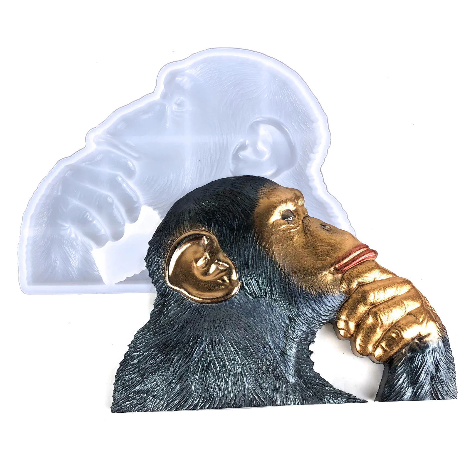 

Силиконовая форма для орнамента орангутана, настенное украшение «сделай сам», настенные полумерные формы для орангутана