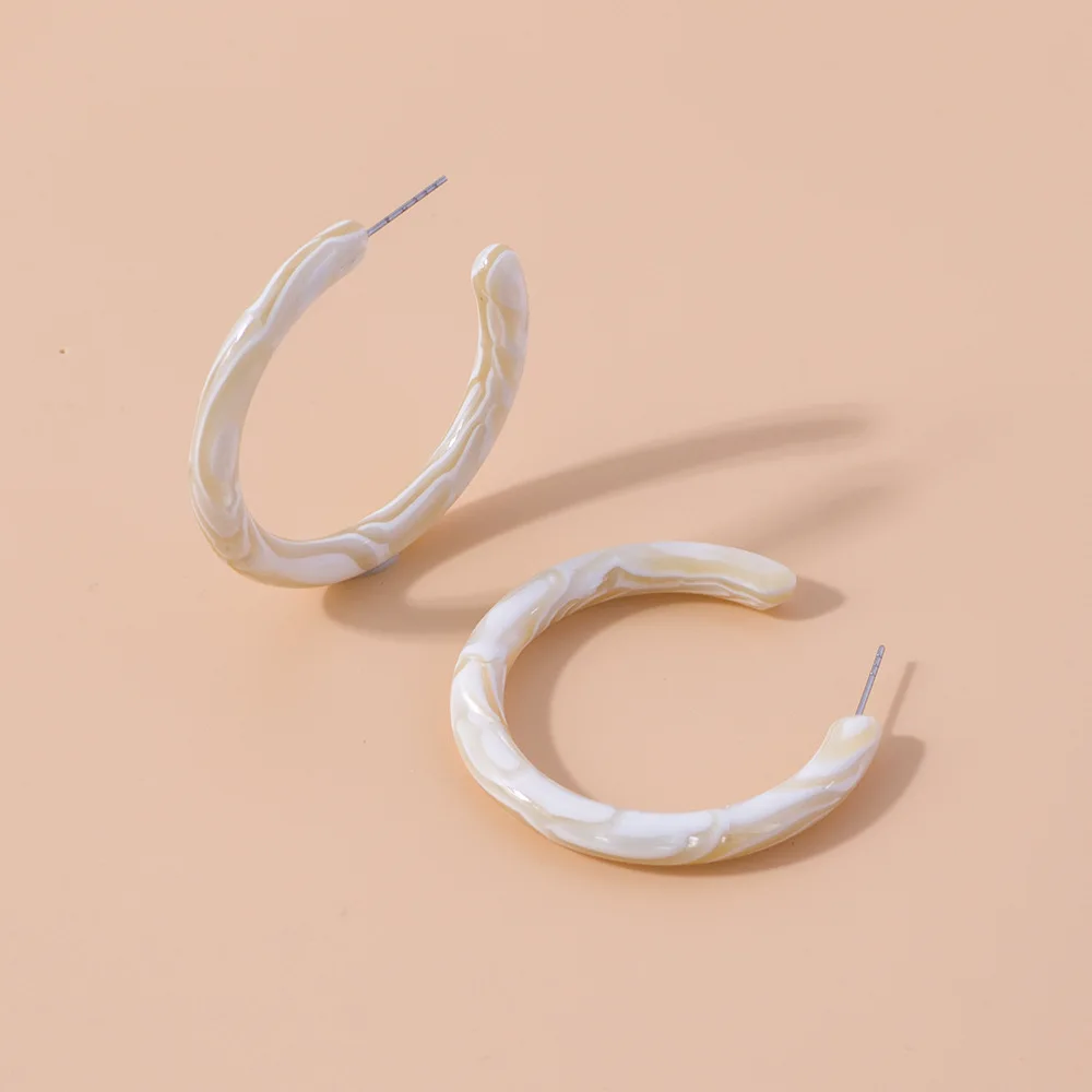 

Big Hoop Earrings for Women C-shaped Acetic Acid Women's Exaggerated Acrylic Earring Fashion Jewelry Accessories Earrings