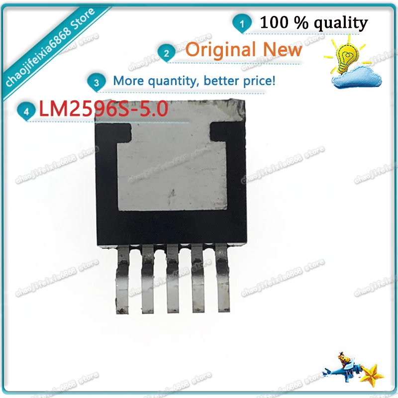 10 шт./лот! LM2596S-5.0 TO-263 LM2596S 5V 3A Высокоточный импульсный источник питания |