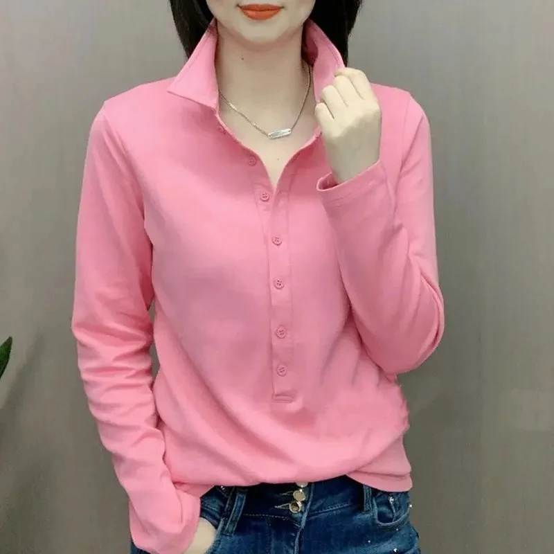 Блузка женская с длинным рукавом модная повседневная универсальная тонкая