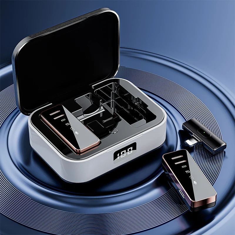 Беспроводной петличный микрофон для iPhone/Android/ноутбука/GoPro беспроводной Plug-Play