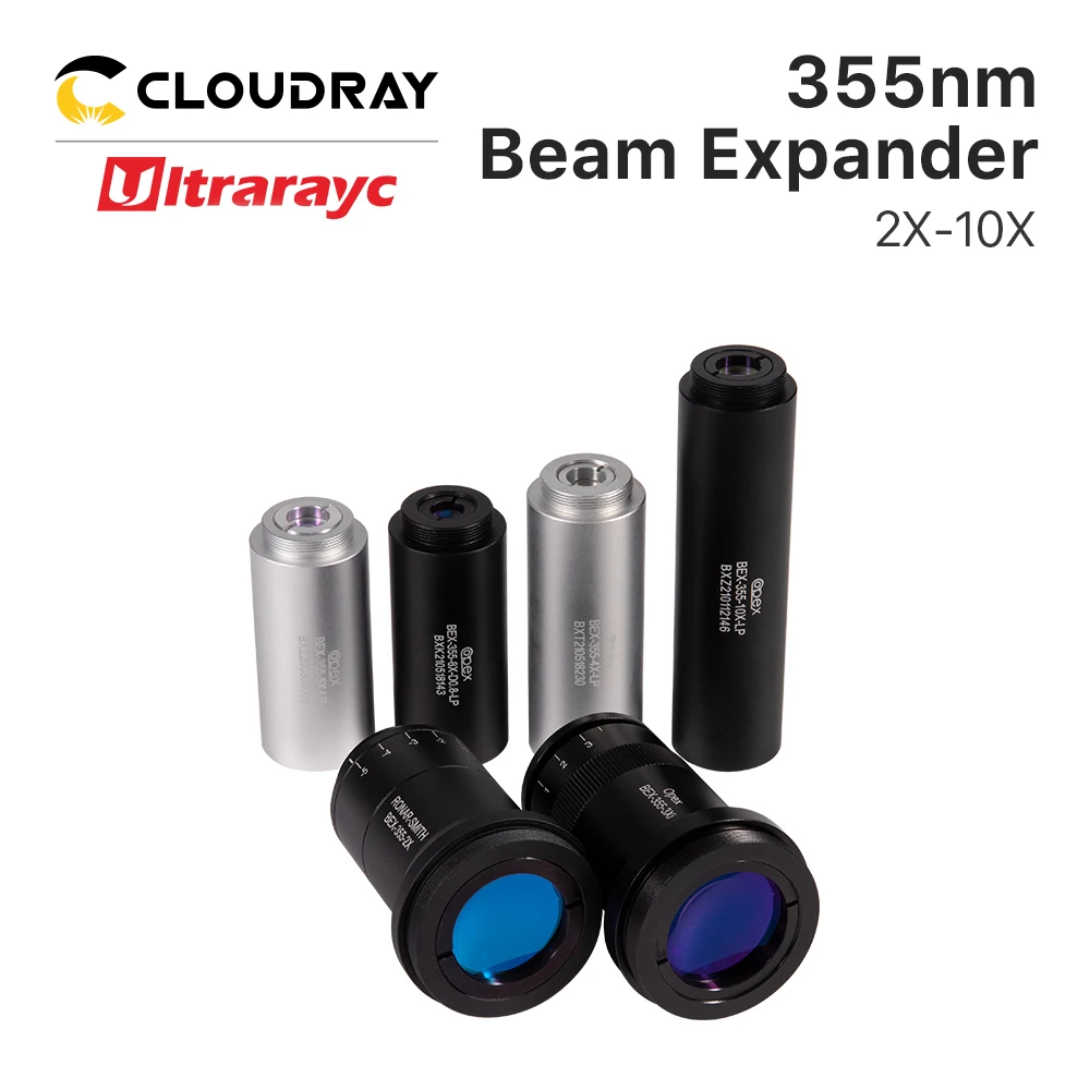 Ultrarayc 355nm UV Quartz Laser Beam Expander 2X 3Xi 4X-LP 5X-LP 8X-LP 10X-LP Threads M22x0.75 & M30x1 Optics for Laser Marking