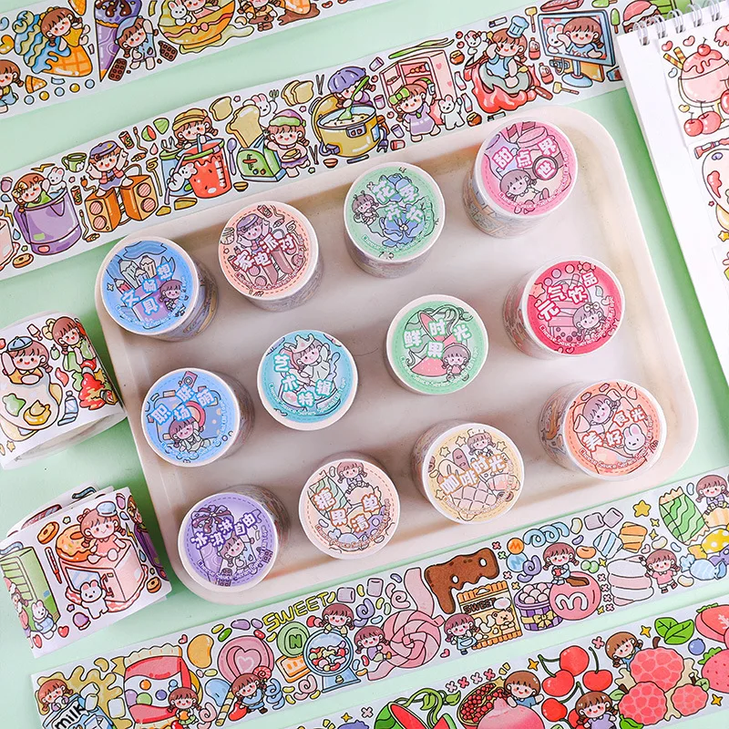 

18 шт./партия, декоративная лента для дневника, 50 х3 м