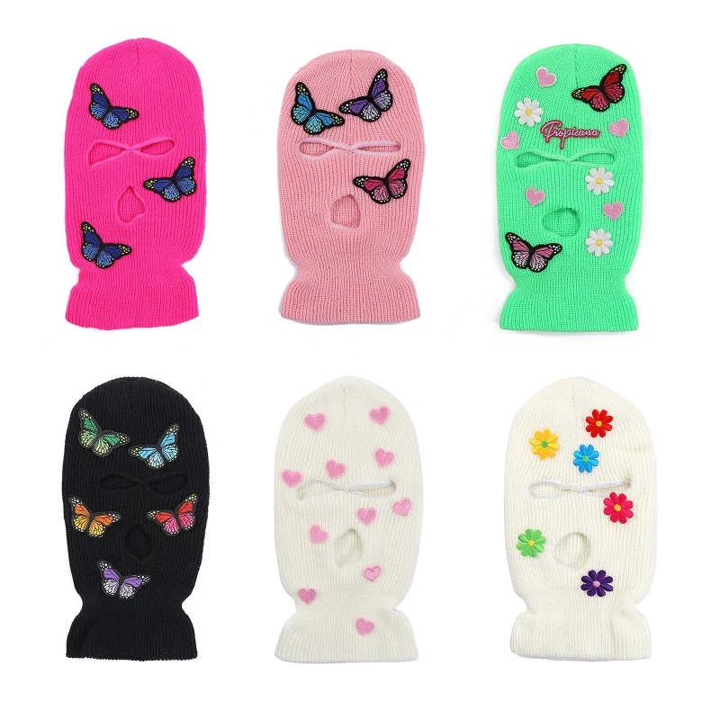 

Головной убор в гангстерском стиле для косплея, Ветрозащитная маска с тремя отверстиями, зимняя теплая шапка для сноуборда, защита для шеи, ...