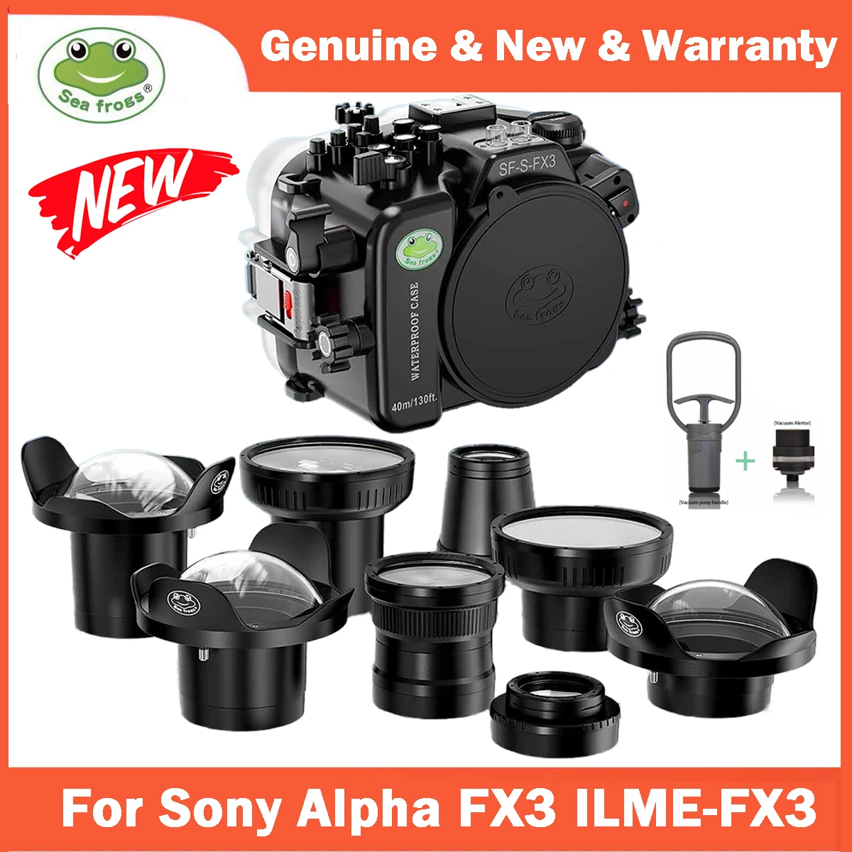 Водонепроницаемый подводный Корпус для дайвинга Seafrogs 40 м/130 футов корпус Sony FX3 с