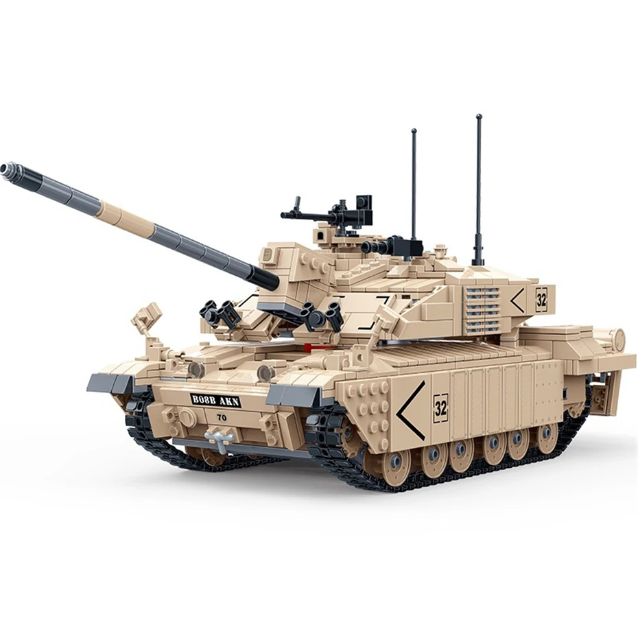 

2022 New Military Bricks Series 1467pcs Challenger 2 Main Battle Tank Building Blocks Educational Toys Boy Toys Party Favors